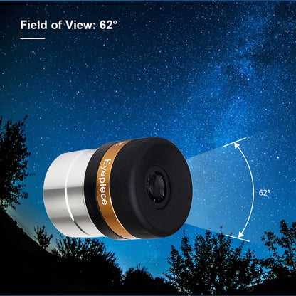 Ocular SVBONY 4mm/10mm/23mm Ángulo Amplio 62° Asférico HD Totalmente Recubierto para Telescopios Astronómicos de 1.25" (31.7mm)