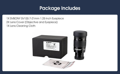 SV135 Ocular Zoom Variable de 1.25" de 7mm a 21mm.