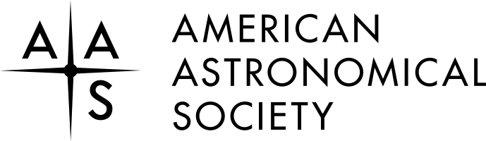 Logo de la American Astronomical Society en blanco y negro