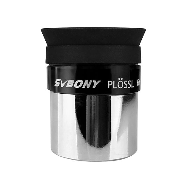 Ocular Plossl SV131 de 1.25" 6/12mm, Campo de Visión de 48°, Rosca Estándar de 1.25" para Filtros.